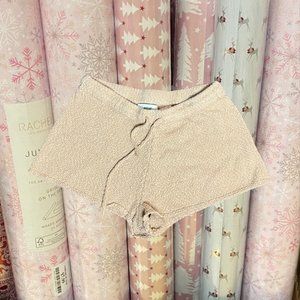 nwot xs aerie fuzzy loungewear shorts clean girl aesthetic